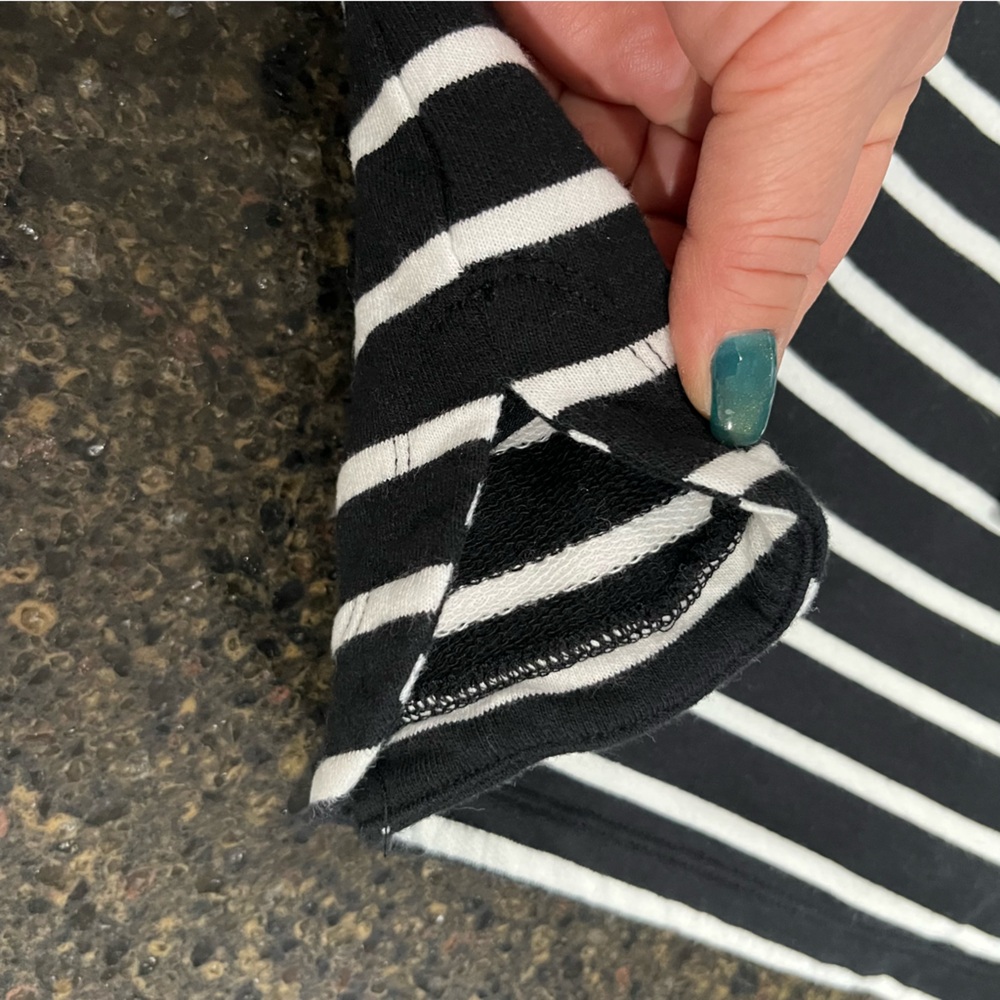 NWOT Karen Scott Black & White Striped Cotton Pull-On Women's Skort Skirt Shorts - Picture 6 of 13